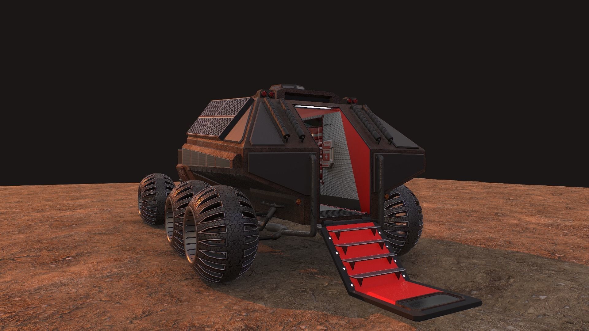 NASA exploration rover Low-poly 3D model_33