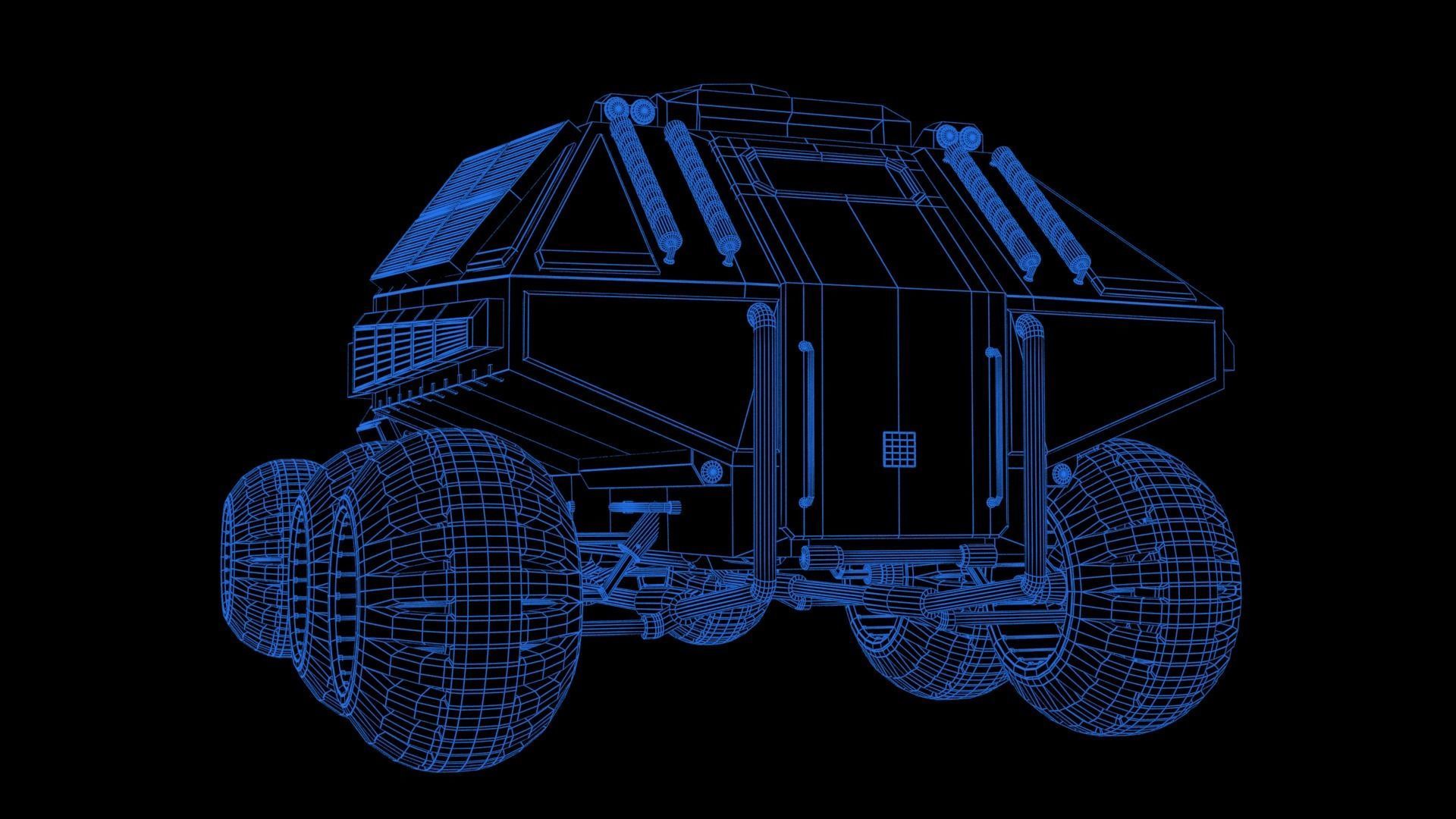 NASA exploration rover Low-poly 3D model_47