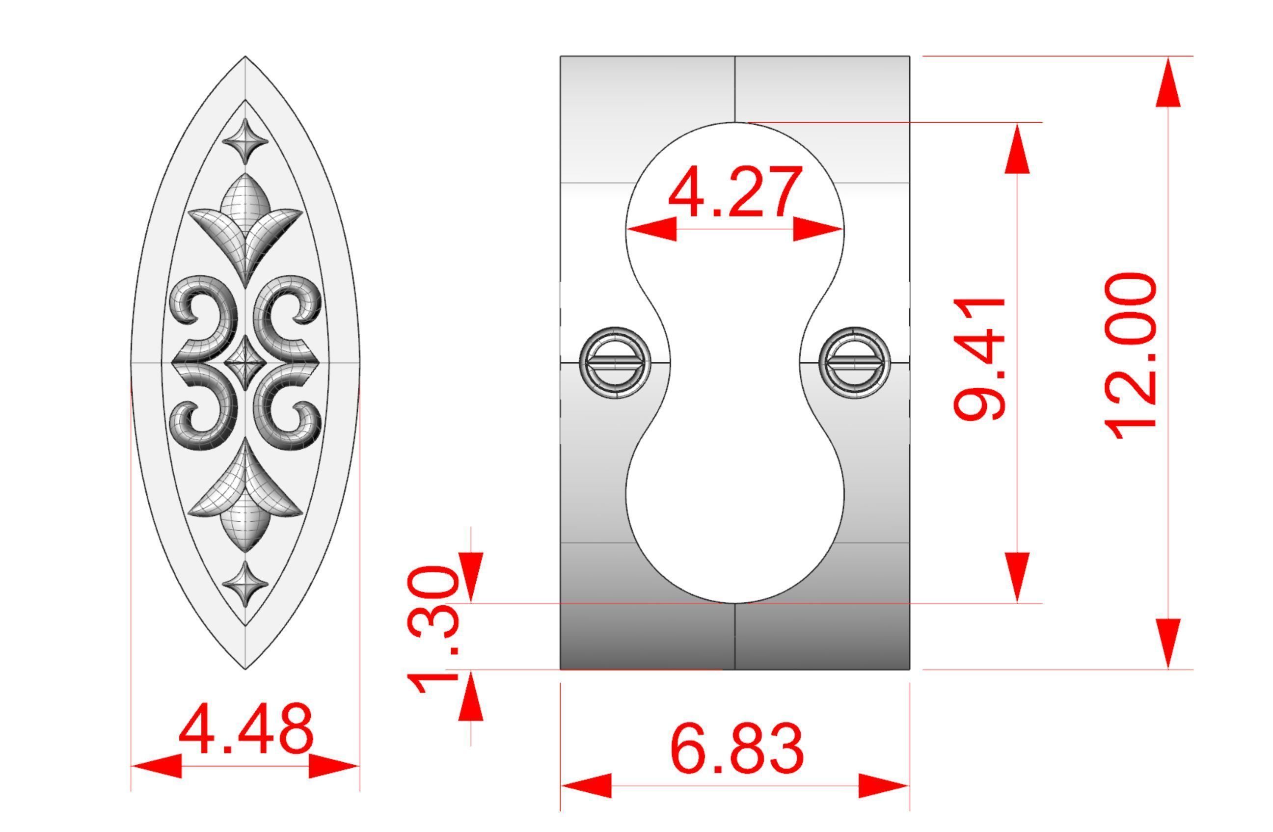 Link chain pattern 3D print model_5