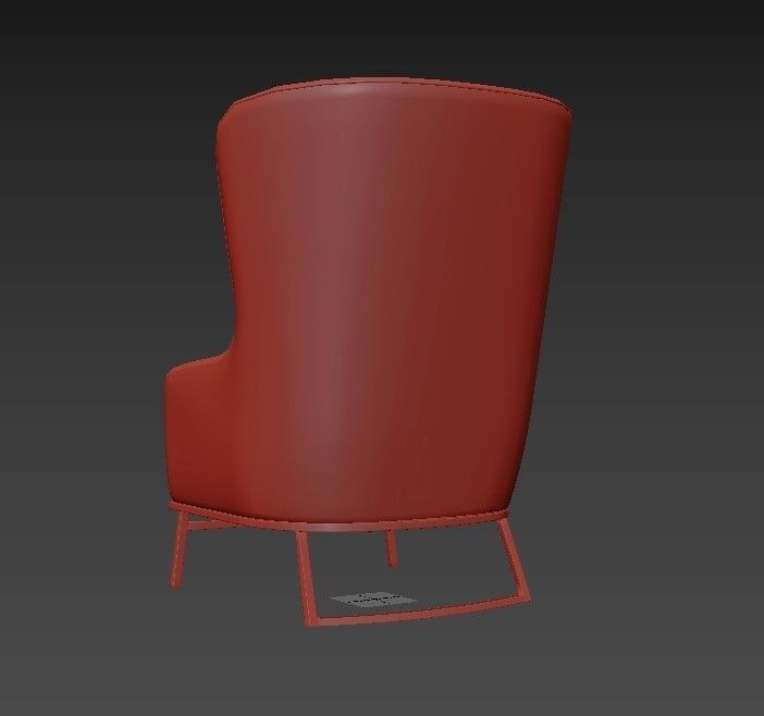 CPRN Homood GREEN BERGERE ARMCHAIR 3D model_6