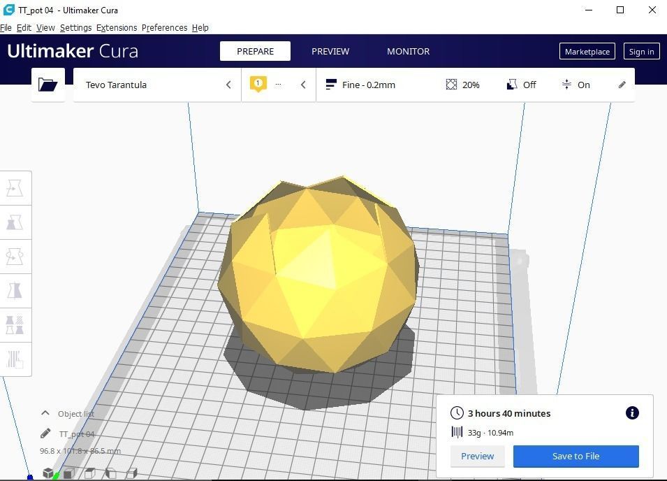 Icosphere pot flower planter 3D print model_1