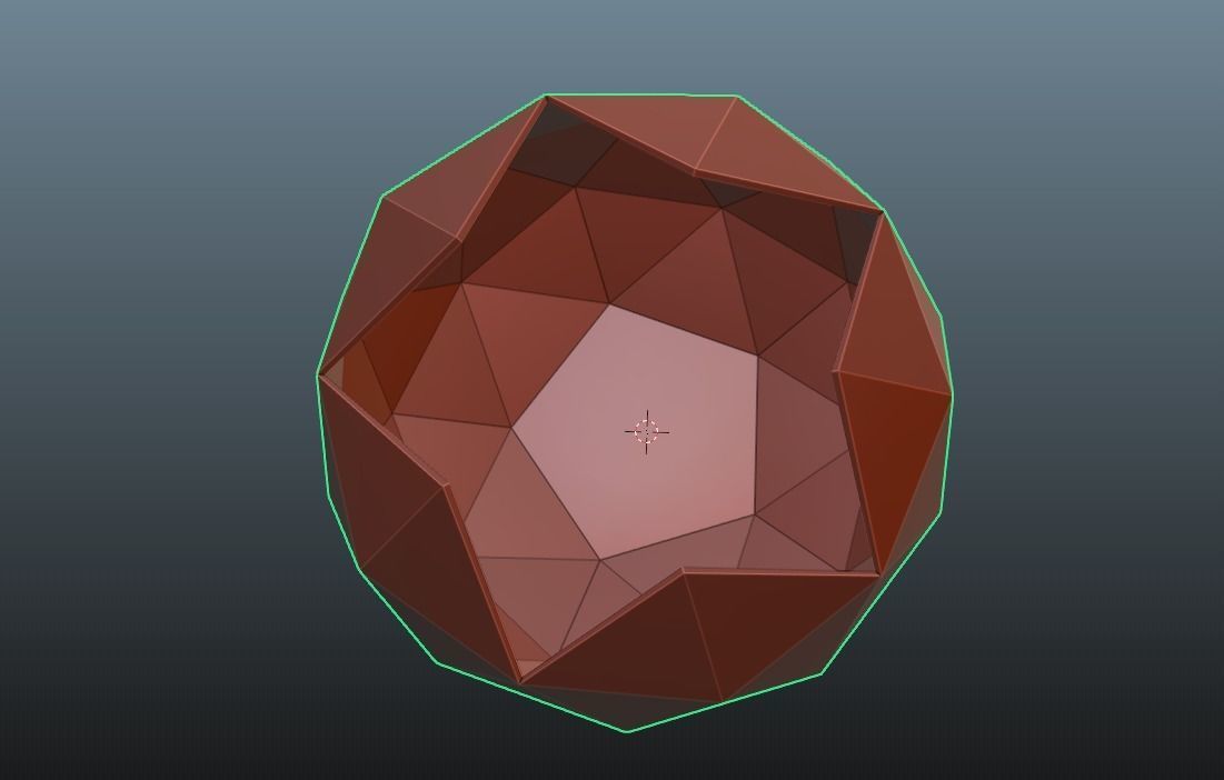 Icosphere pot flower planter 3D print model_14