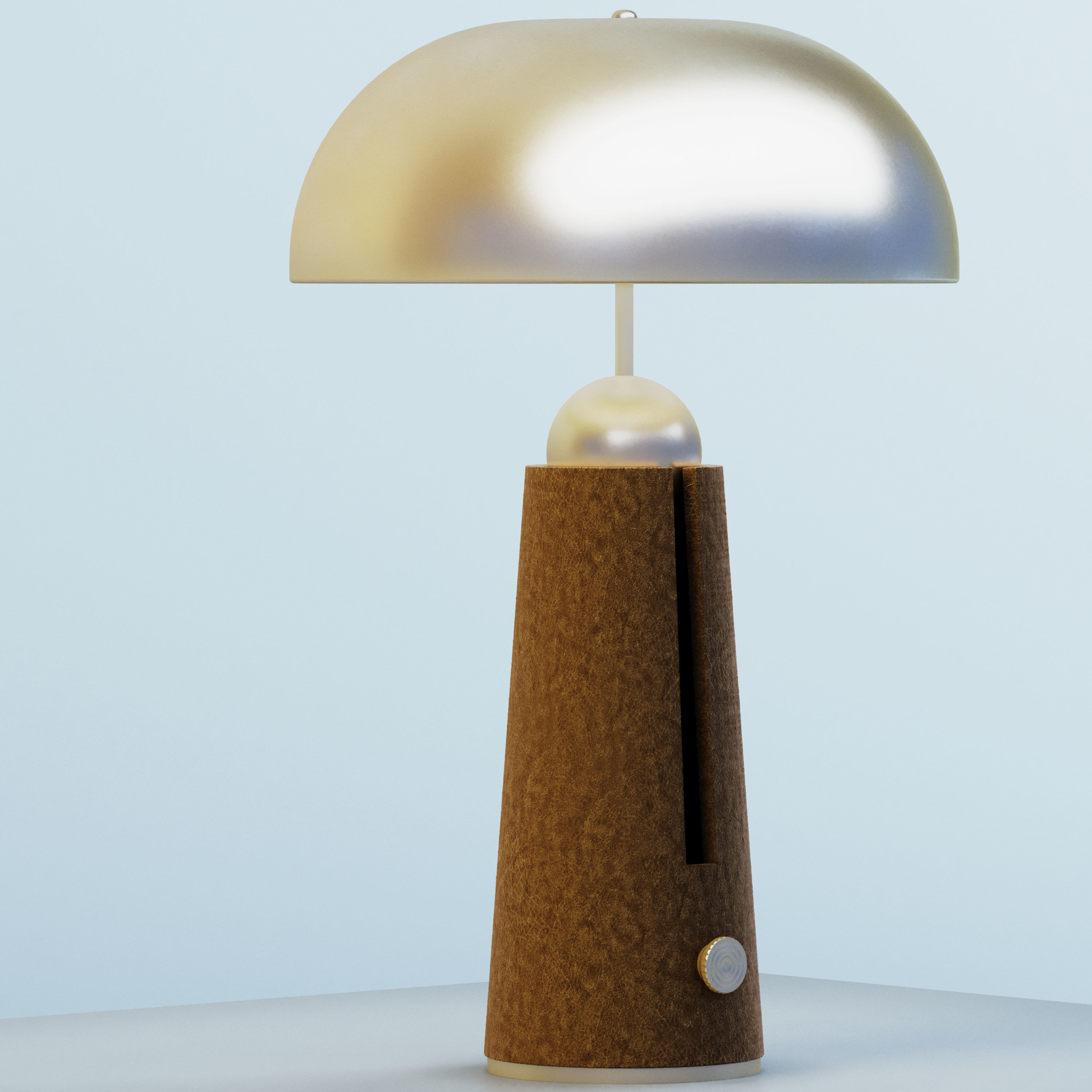Metal Dome Table Lamp 3D model_3