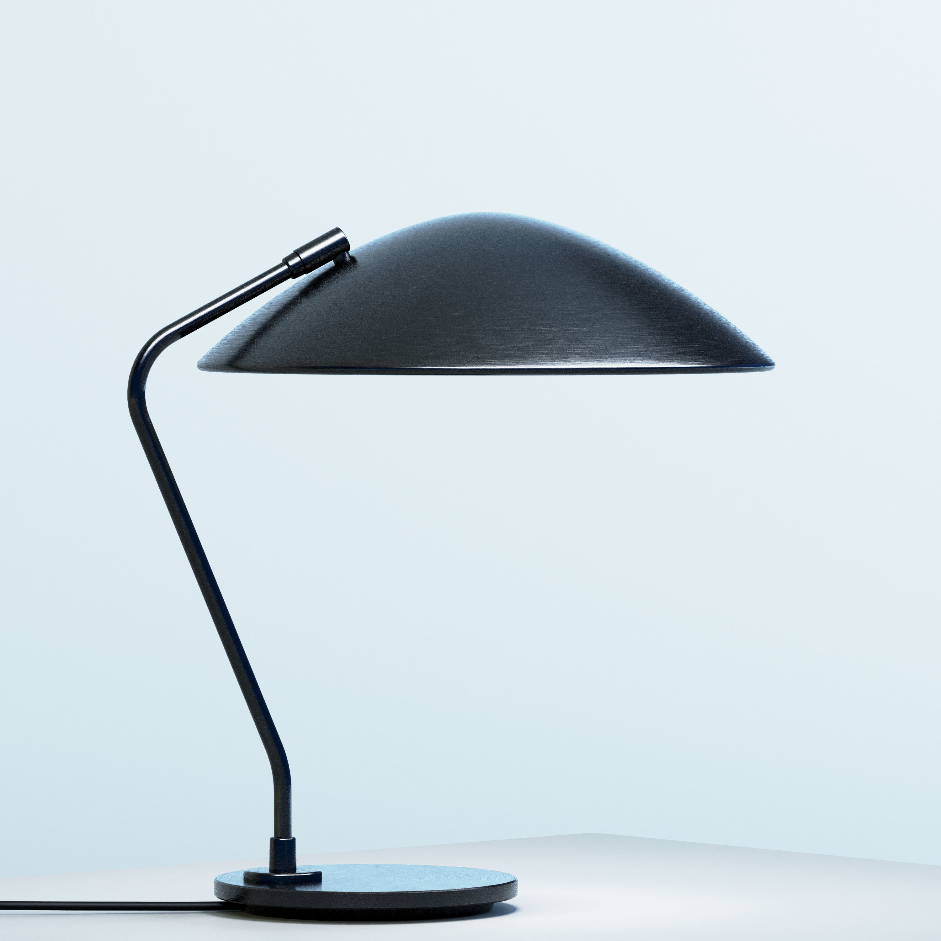 Metal Dome Table Reading Lamp 3D model_3