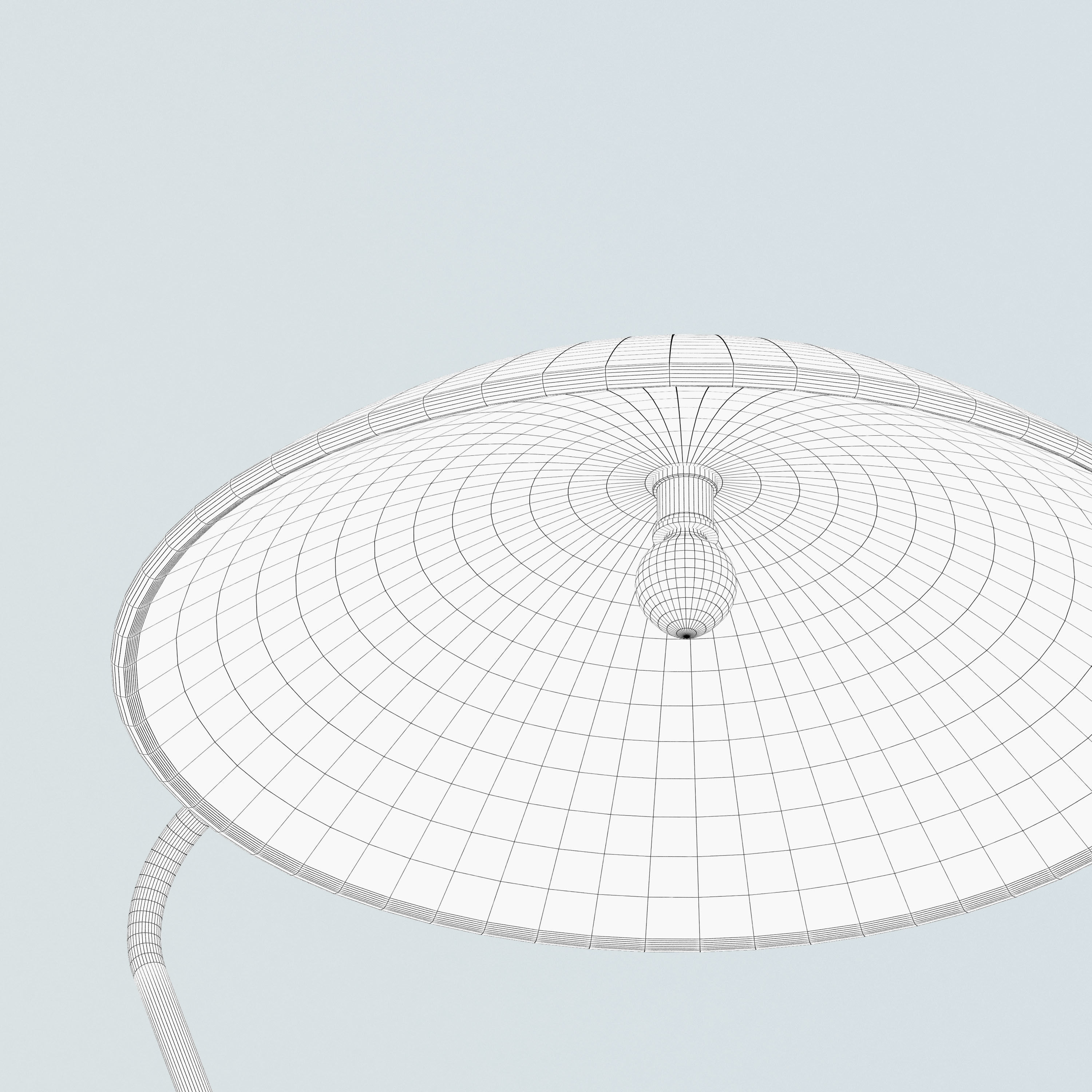 Metal Dome Table Reading Lamp 3D model_6
