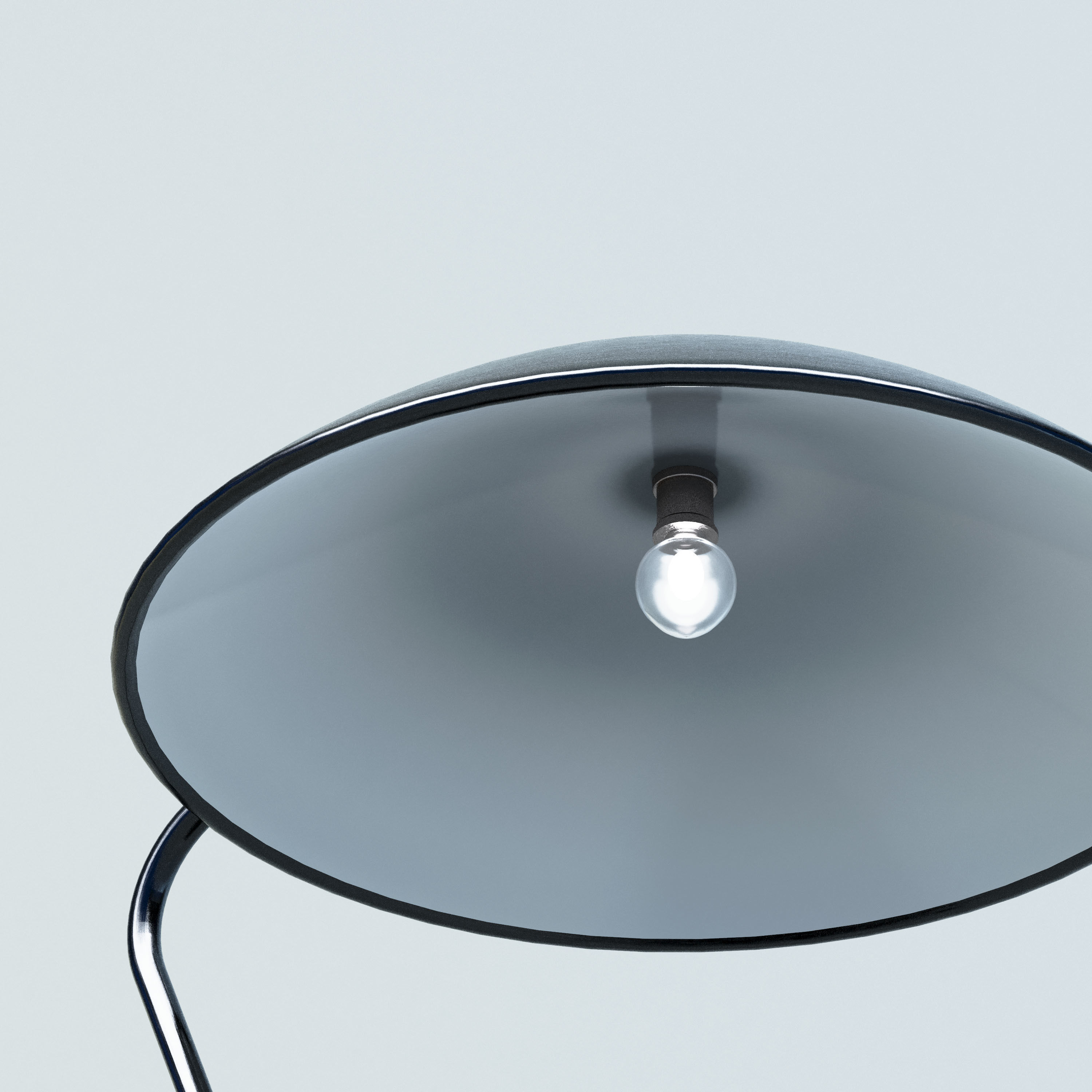 Metal Dome Table Reading Lamp 3D model_2