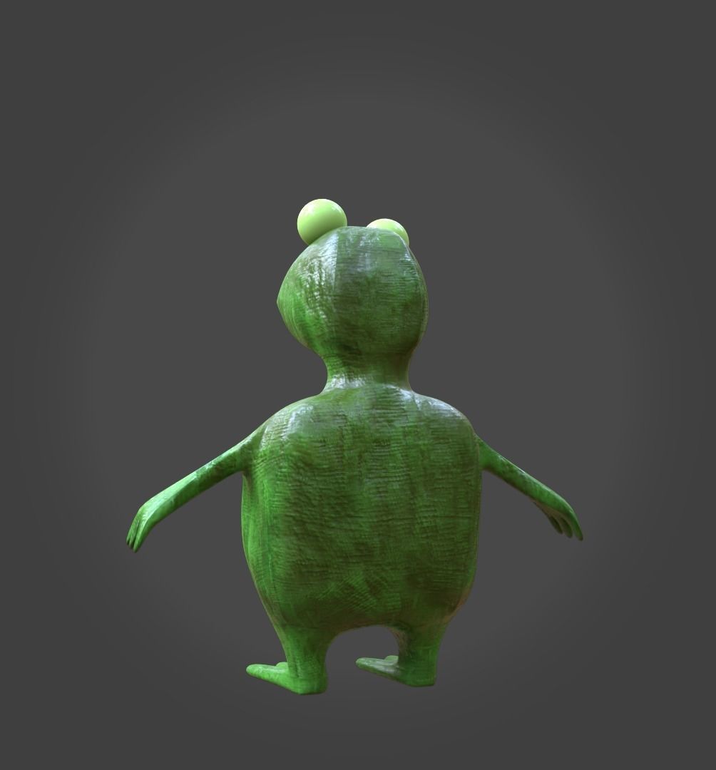Bull toad 3D model_4