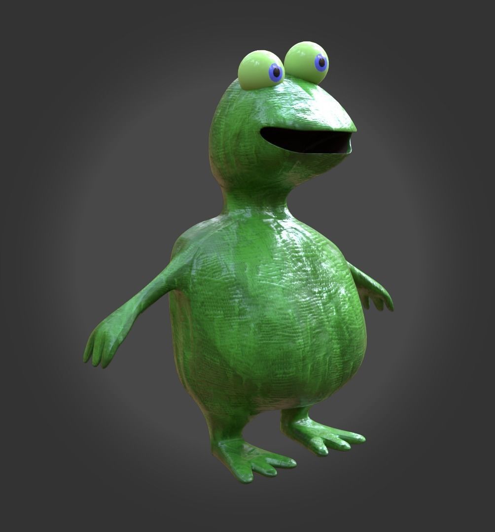 Bull toad 3D model_1