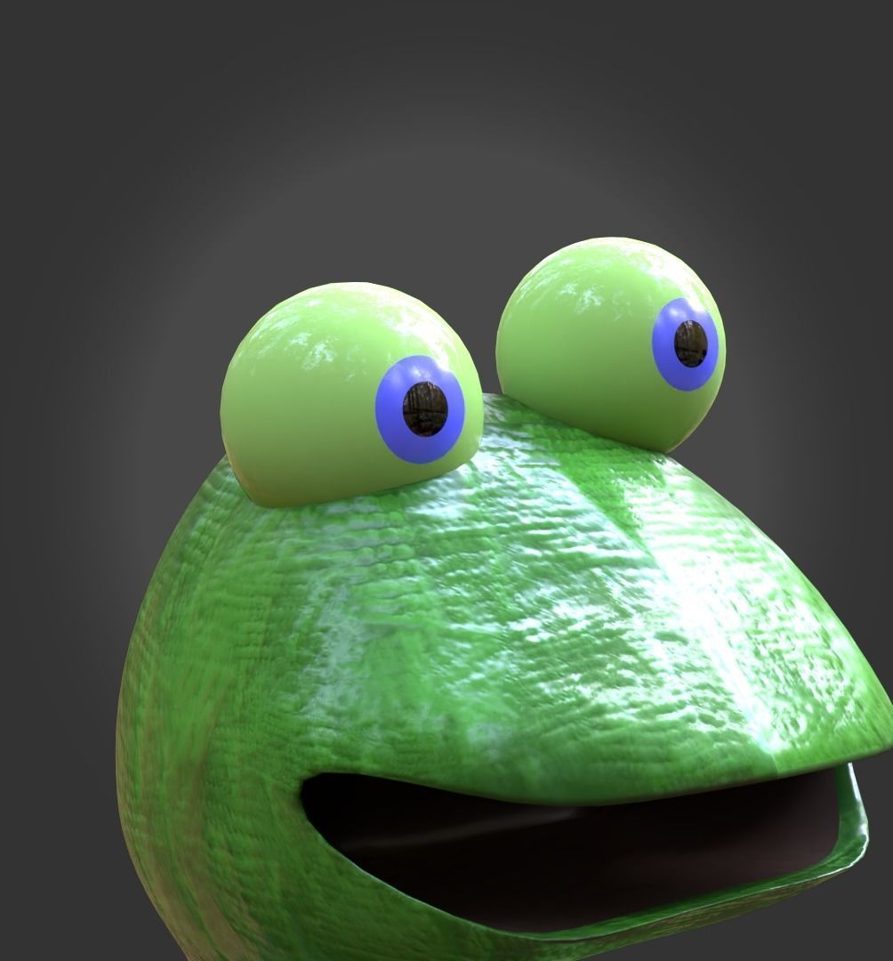 Bull toad 3D model_2
