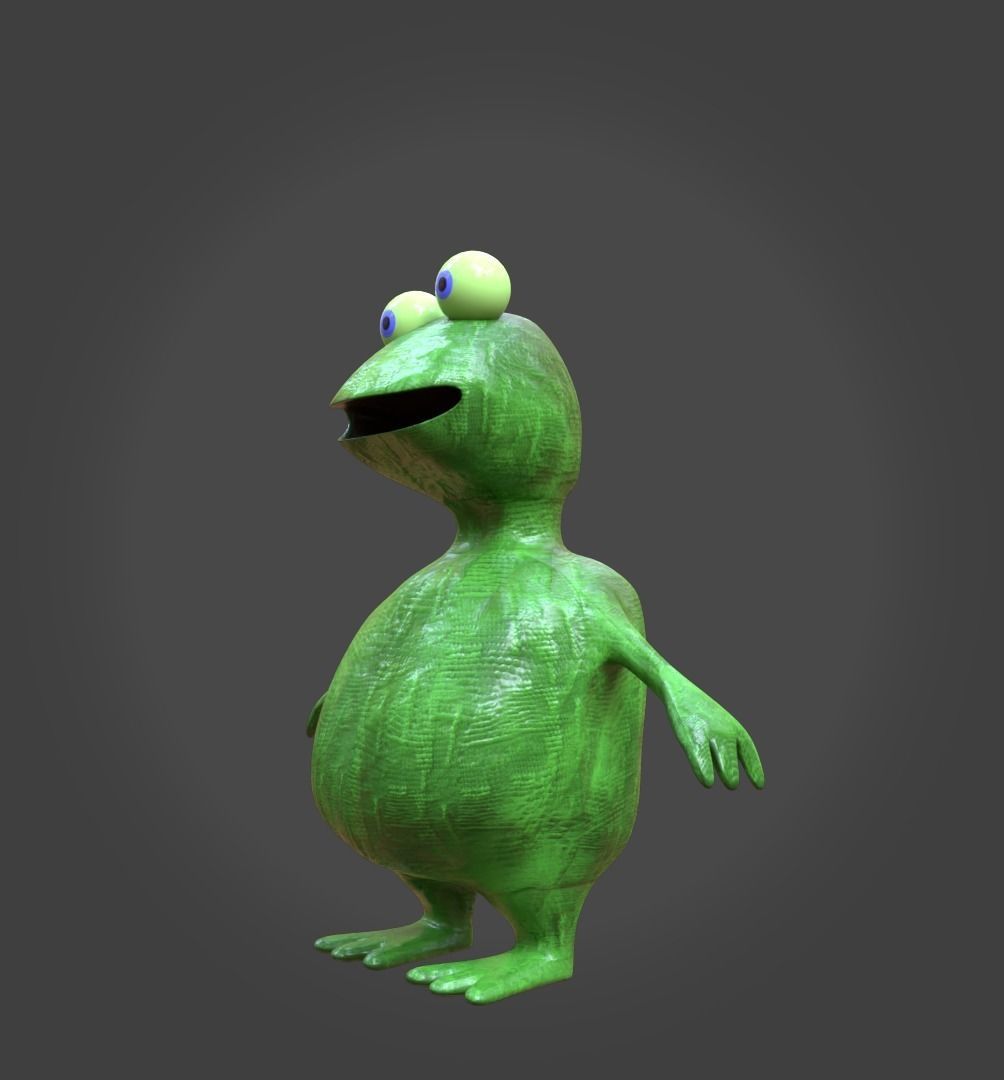 Bull toad 3D model_3