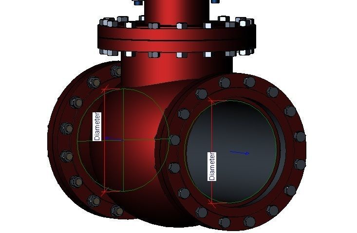 Globe Valve - Revit Family - Size 50mm - 500mm 3D model_2