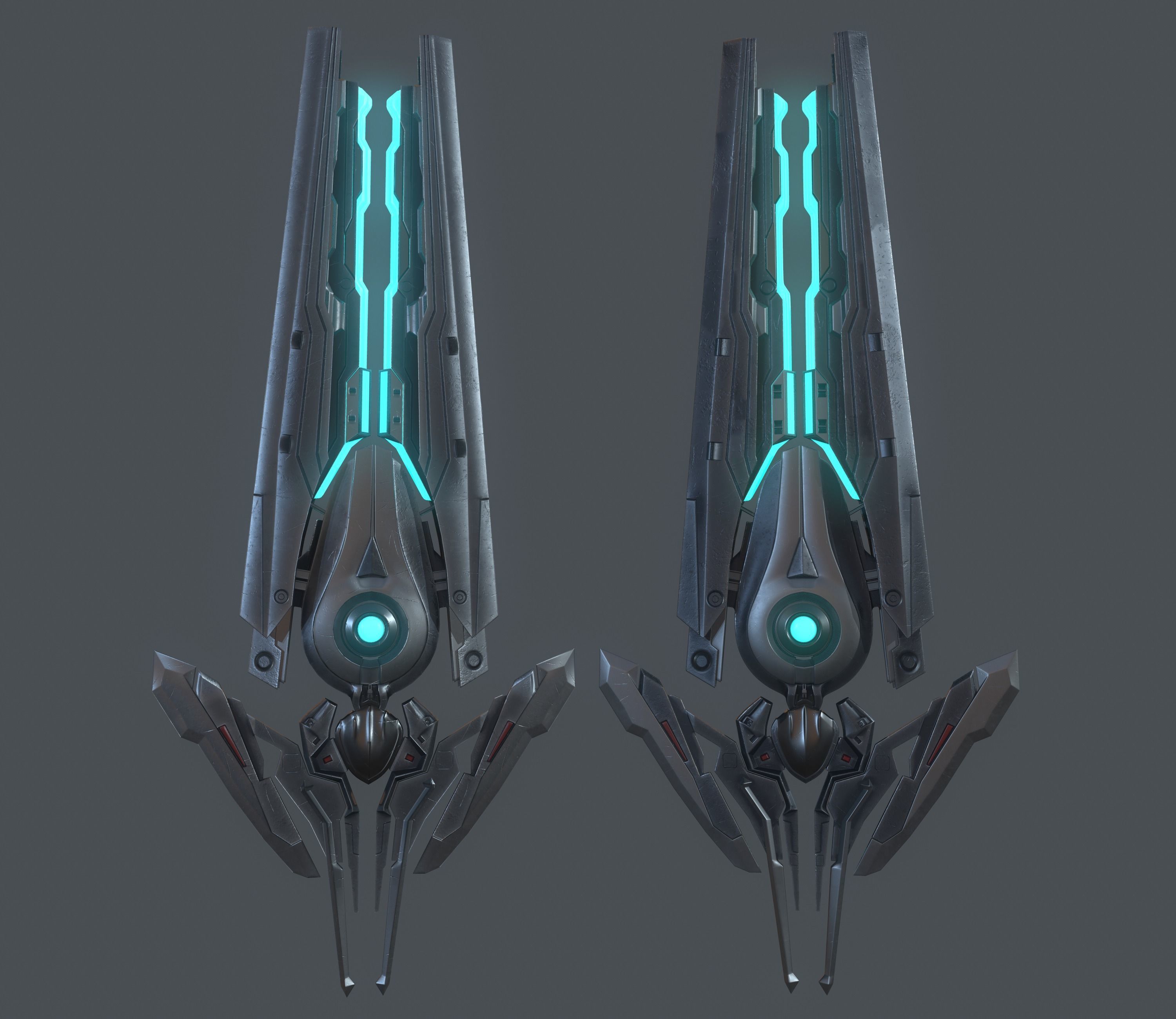Black Monolith Low-poly 3D model_2