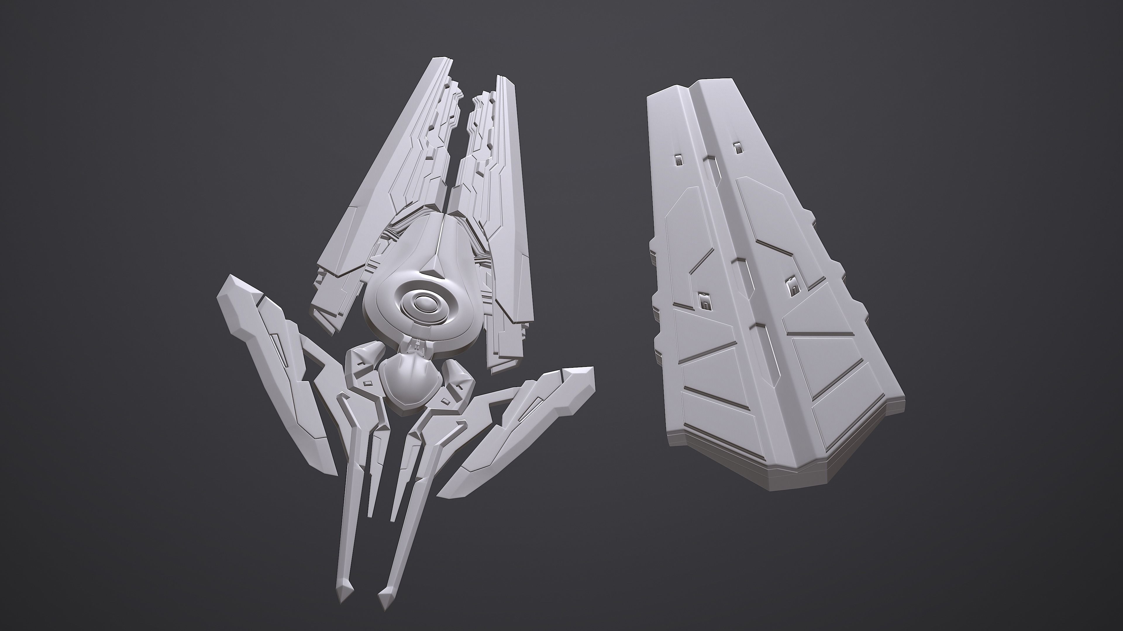 Black Monolith Low-poly 3D model_4