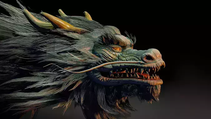 Chinese dragon Low-poly 3D model