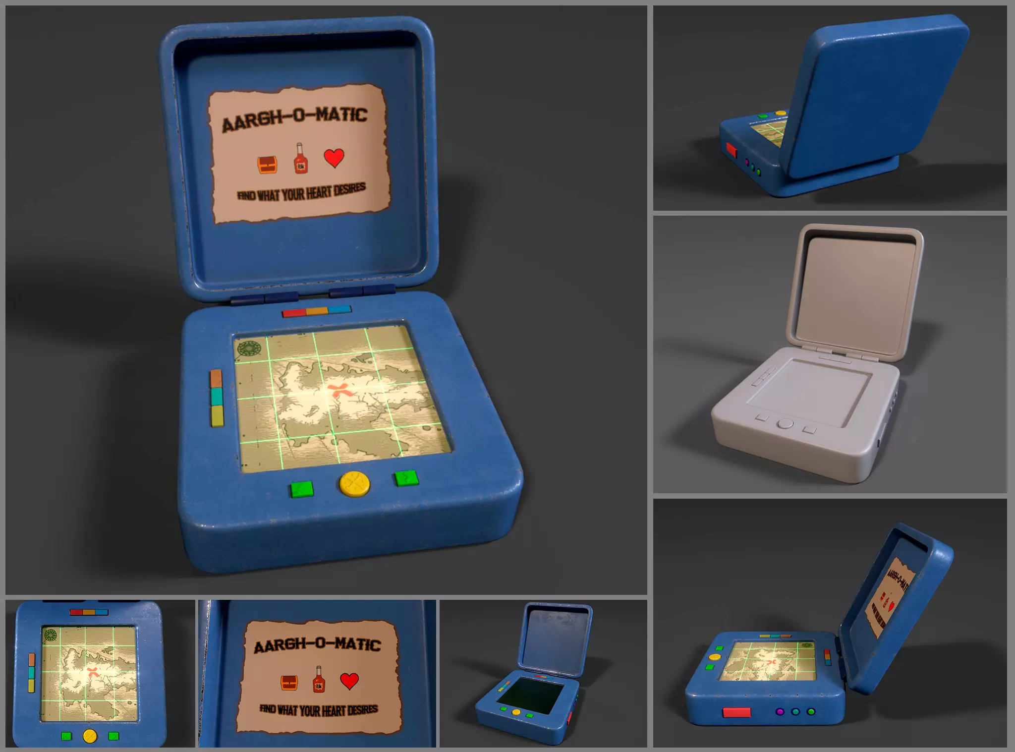 Yo-ho-hompass Low-poly 3D model_0