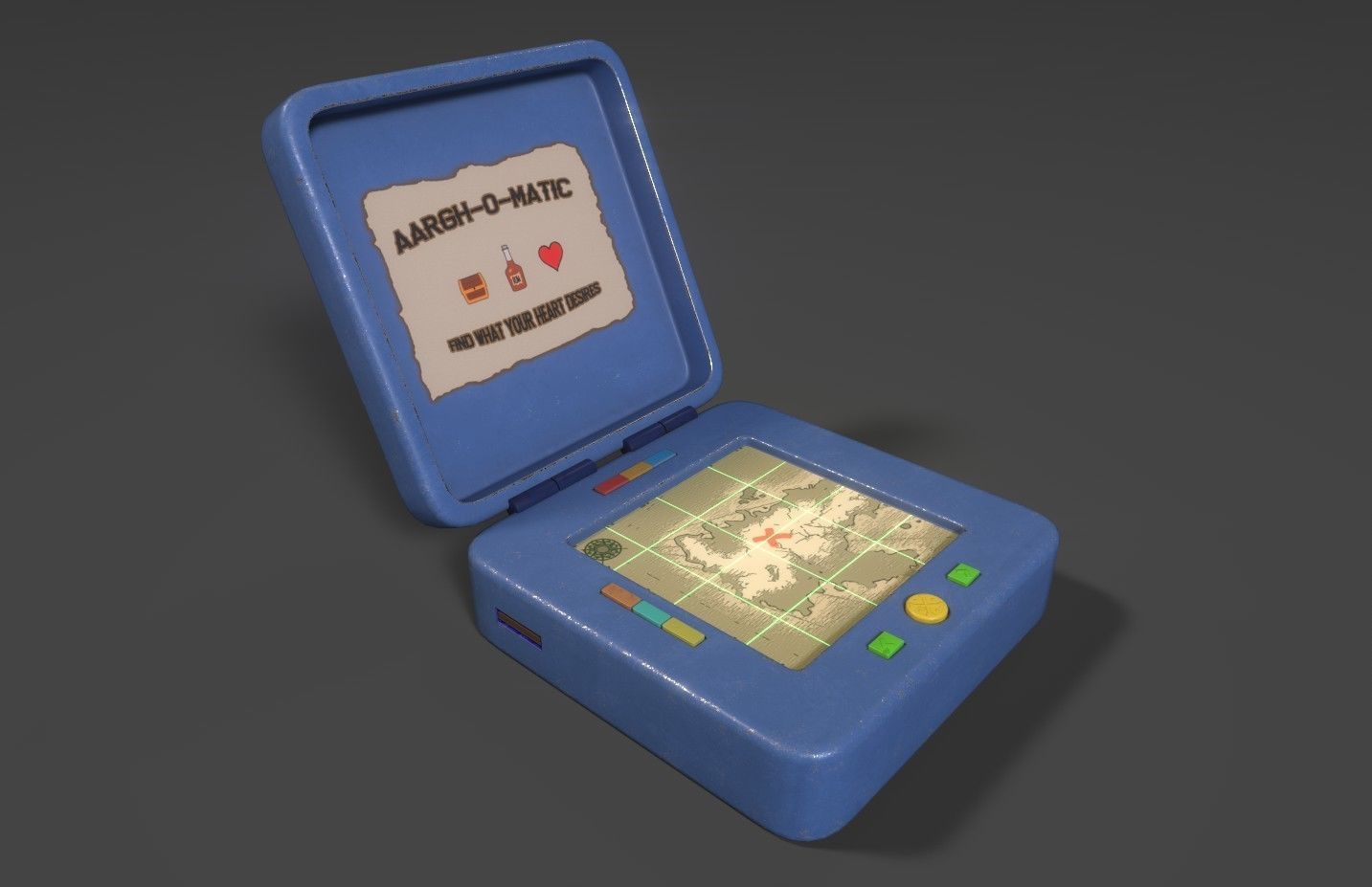 Yo-ho-hompass Low-poly 3D model_5