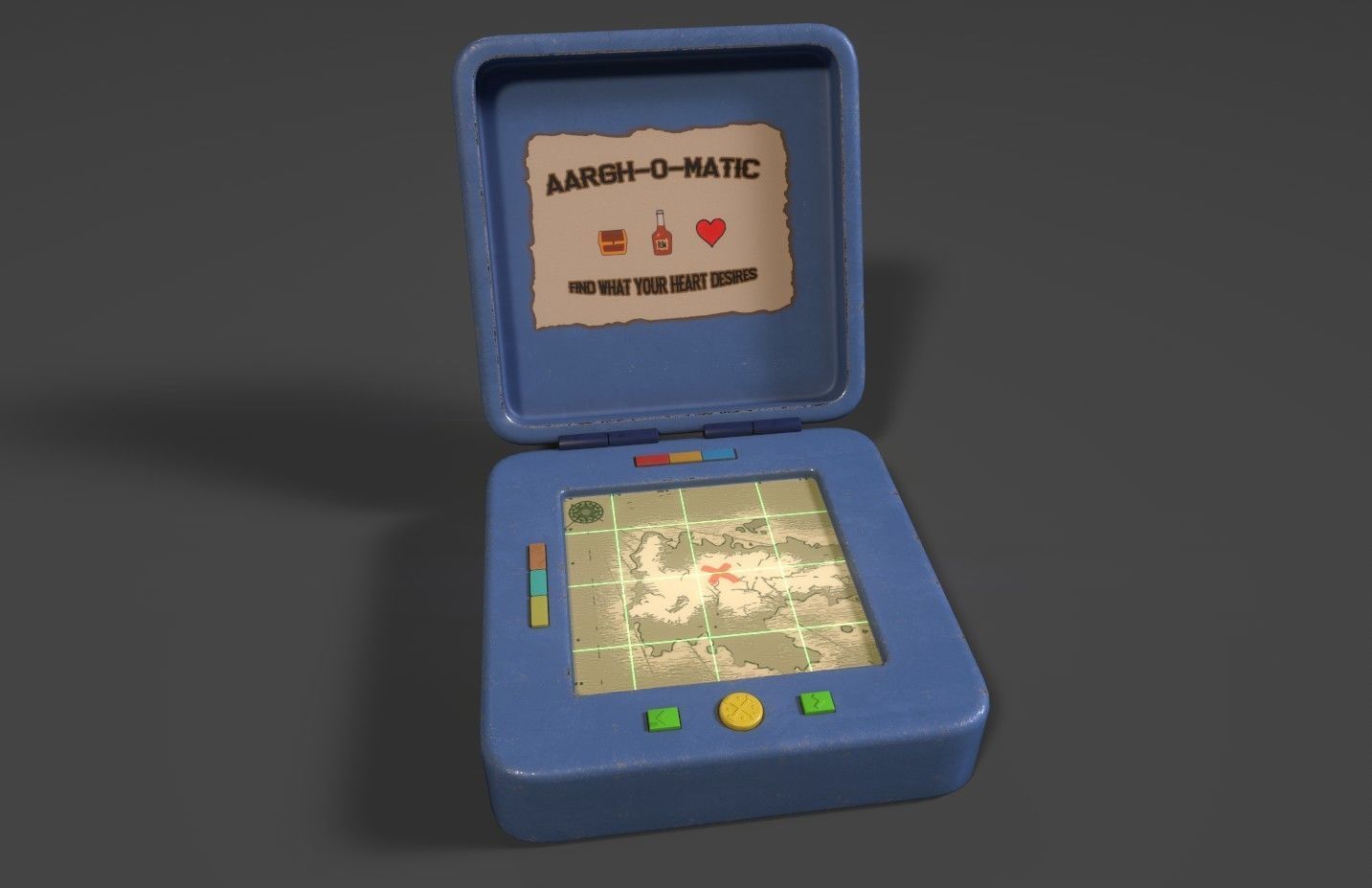 Yo-ho-hompass Low-poly 3D model_1