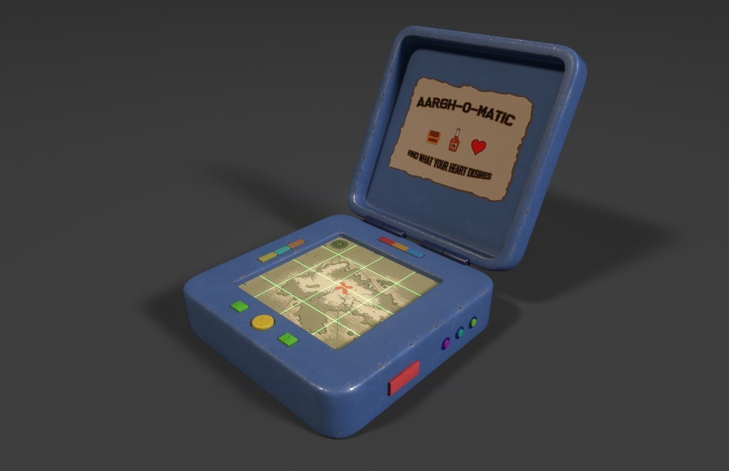 Yo-ho-hompass Low-poly 3D model_4