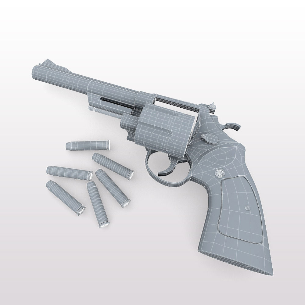 44 Magnum Handgun 3D model_10