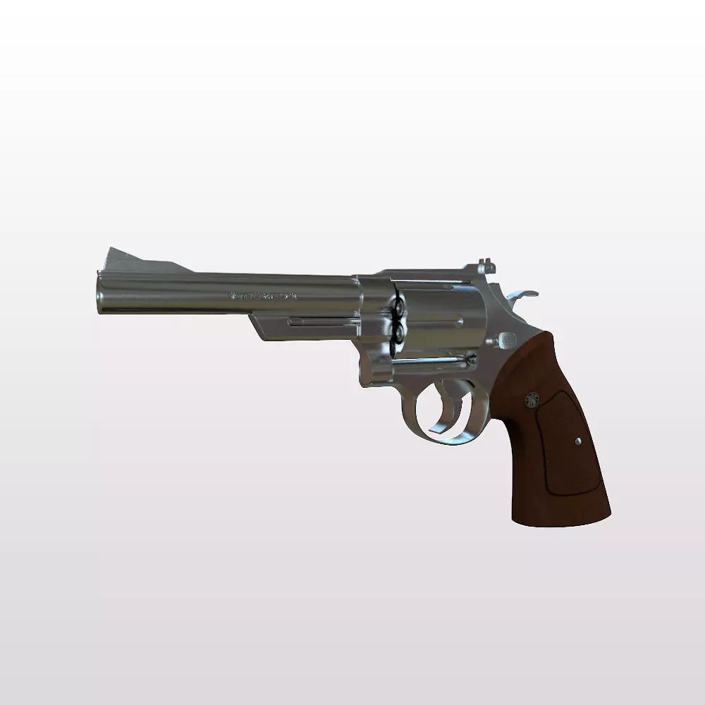 44 Magnum Handgun 3D model_0
