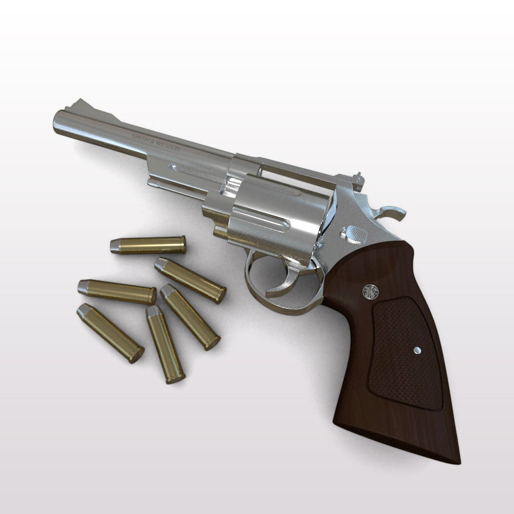 44 Magnum Handgun 3D model_5