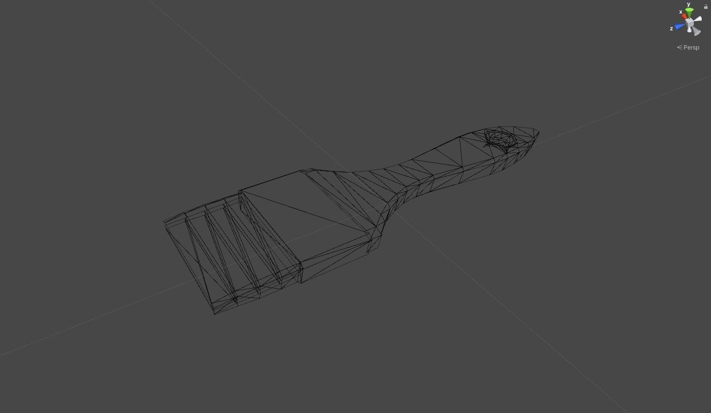 Paint brush Low-poly 3D model_3