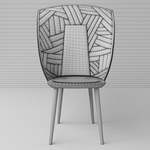 Chair Farg Blanche 3D model_4
