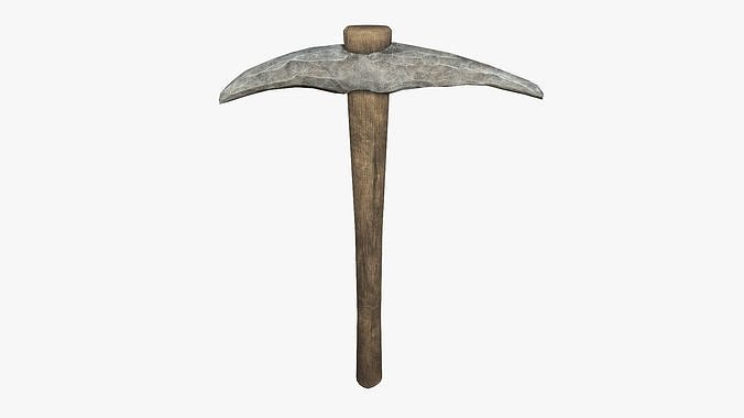 Stone Pickaxe Low-poly 3D model