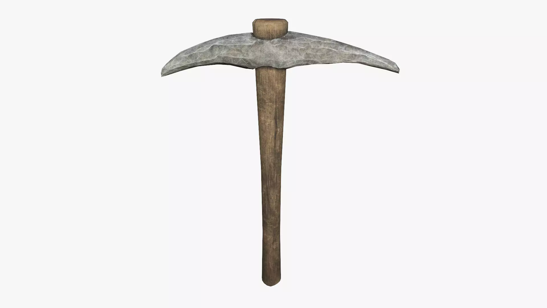 Stone Pickaxe Low-poly 3D model_0