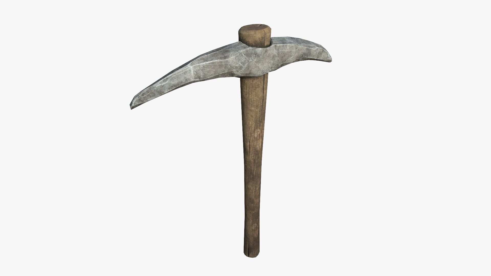 Stone Pickaxe Low-poly 3D model_4