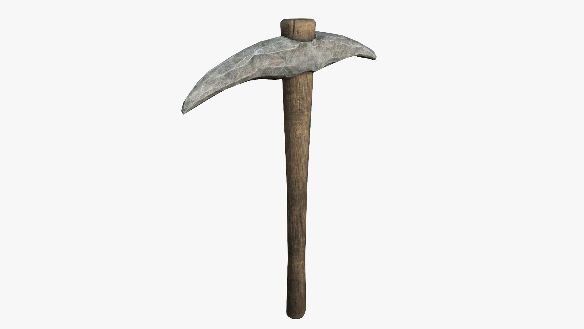 Stone Pickaxe Low-poly 3D model_2