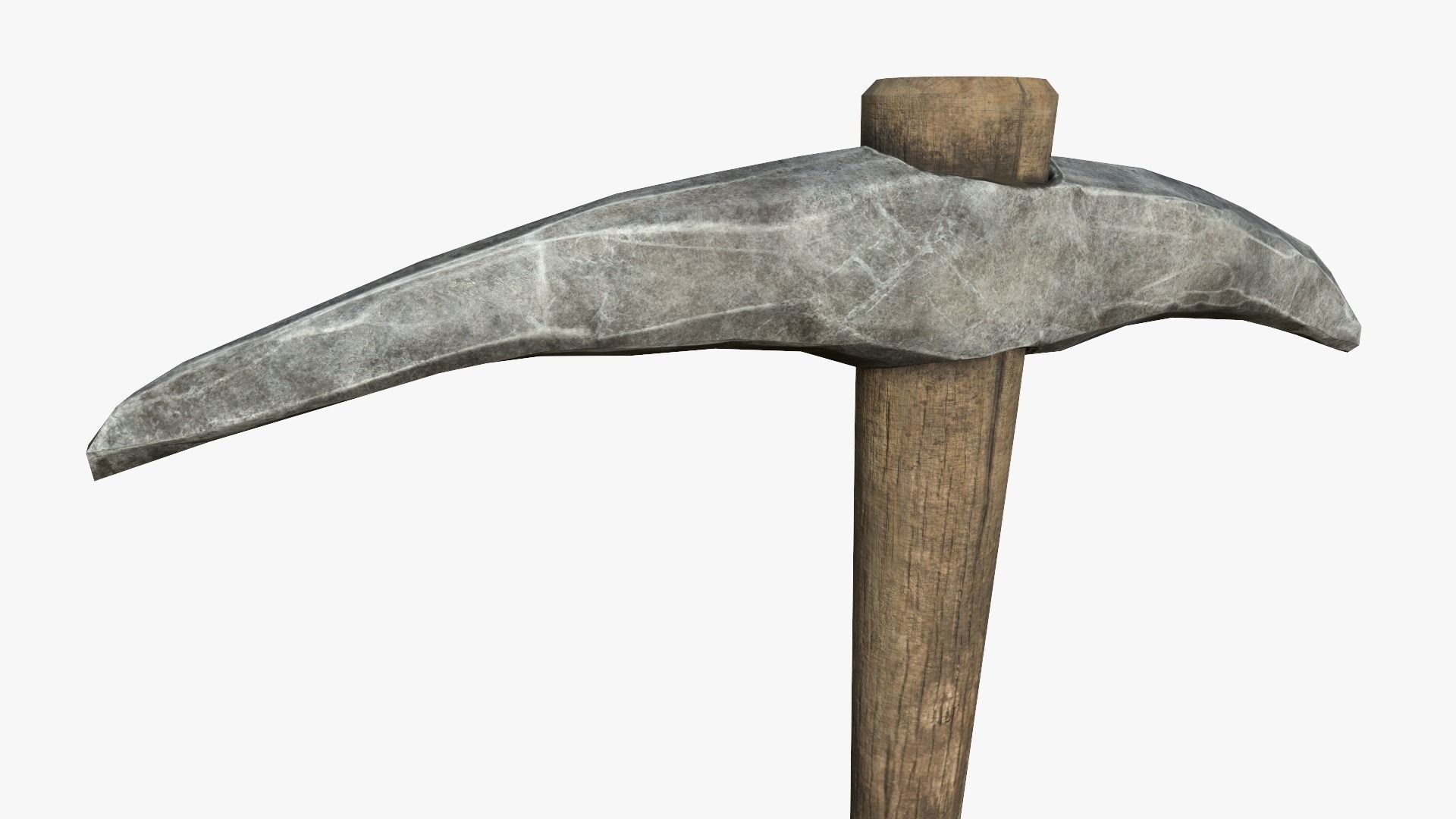 Stone Pickaxe Low-poly 3D model_6