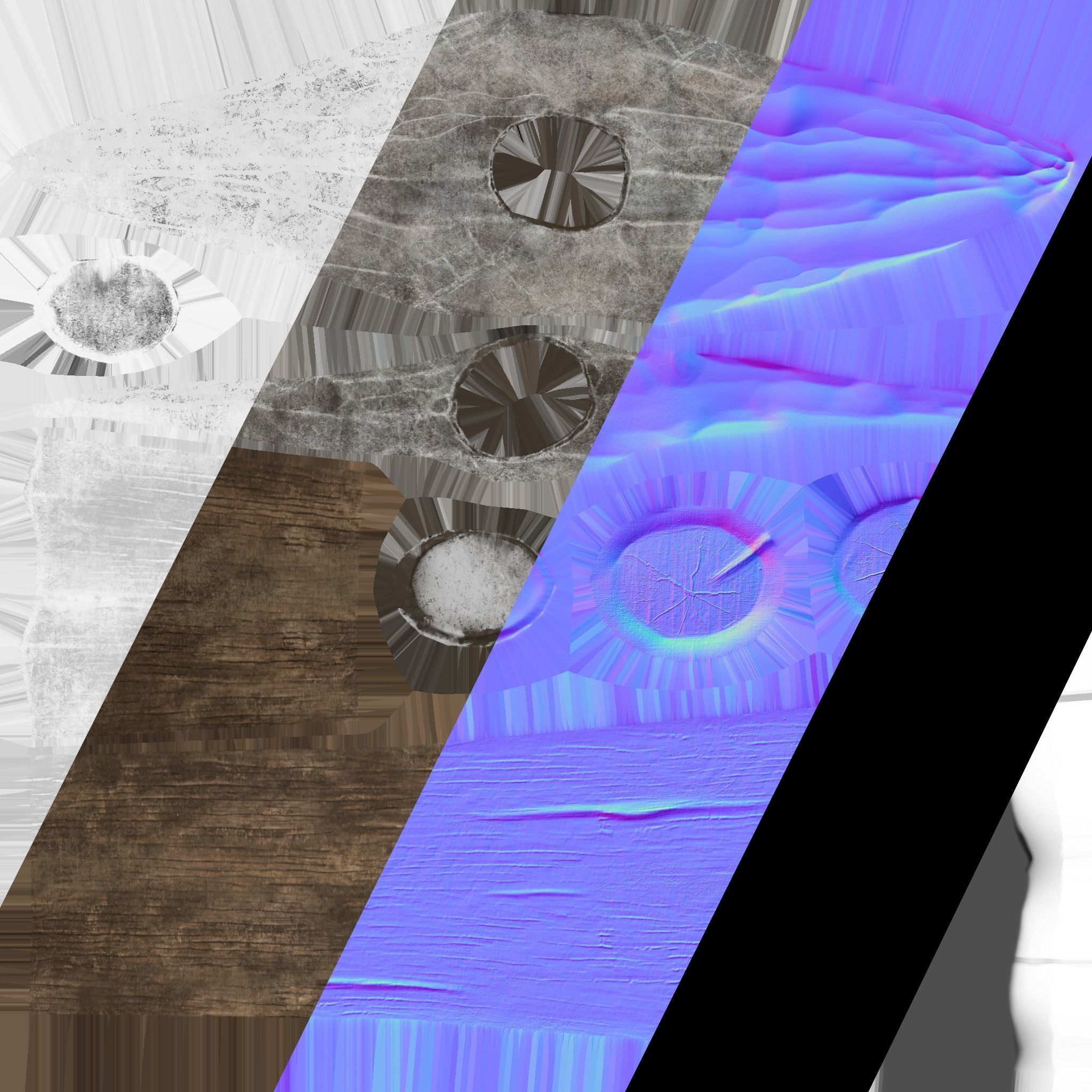 Stone Pickaxe Low-poly 3D model_9