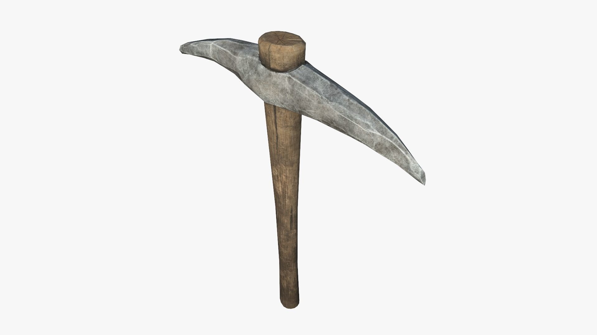 Stone Pickaxe Low-poly 3D model_3