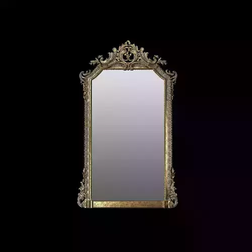 French 19th Century Louis XVI Style Giltwood Classical Mirror 3D model