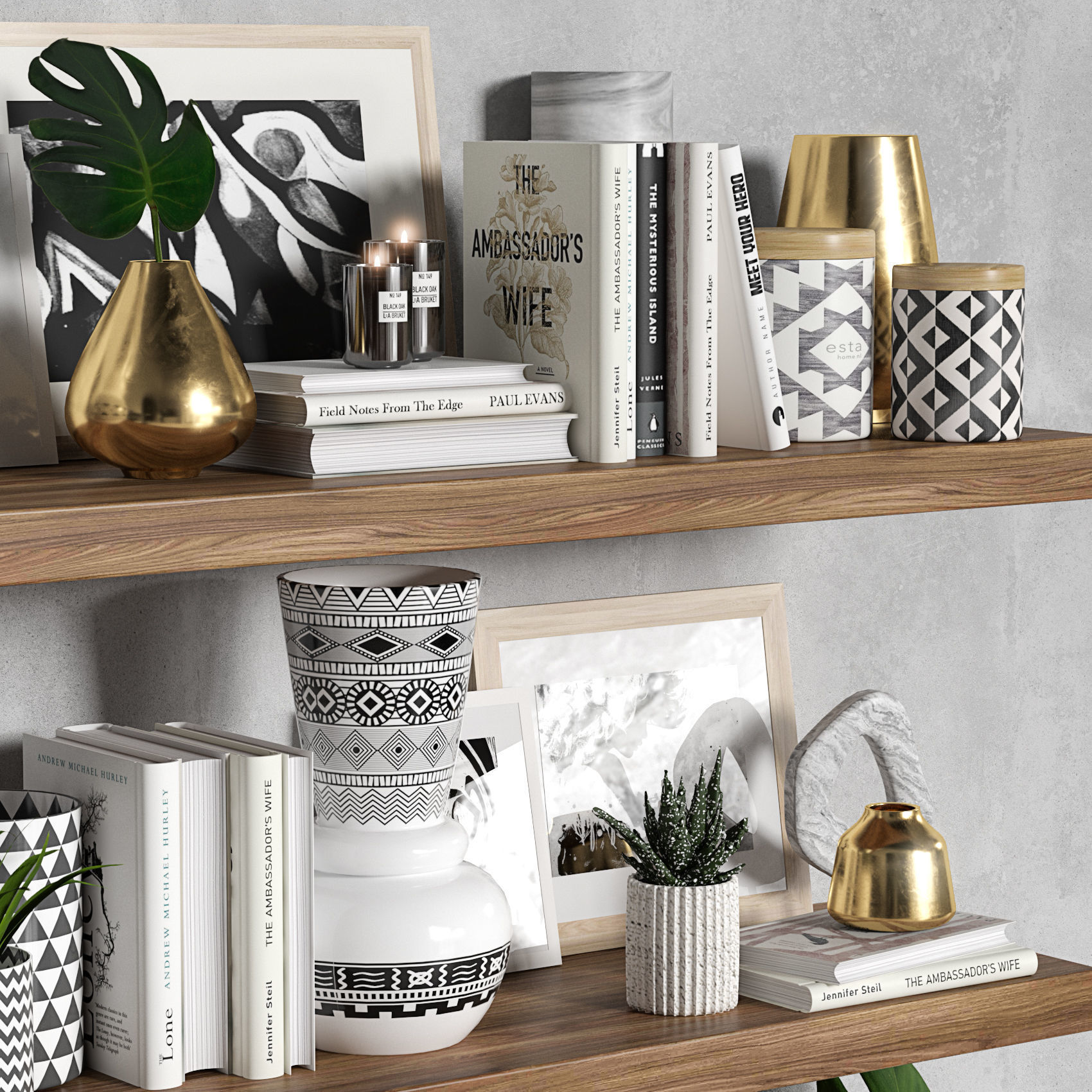 Decorative Set 12 3D model_1