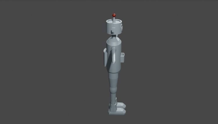 low poly 3d robot Free low-poly 3D model_1