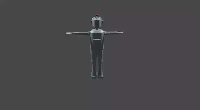 low poly 3d robot Free low-poly 3D model