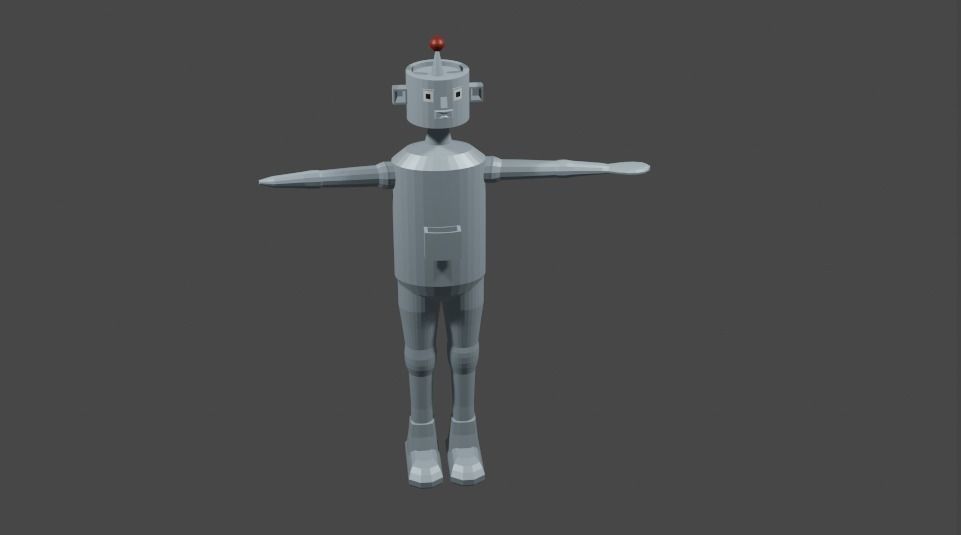 low poly 3d robot Free low-poly 3D model_2