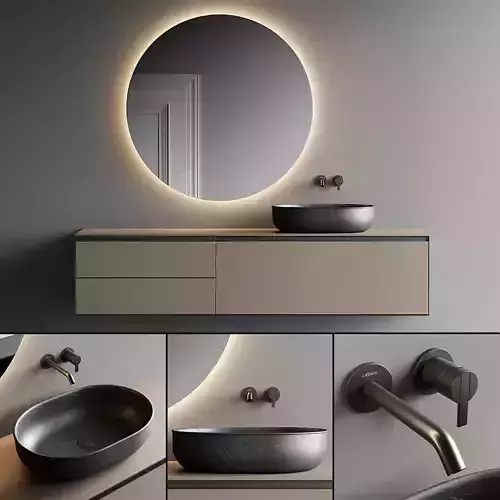Inbani Strato Vanity Unit Set 3 3D model