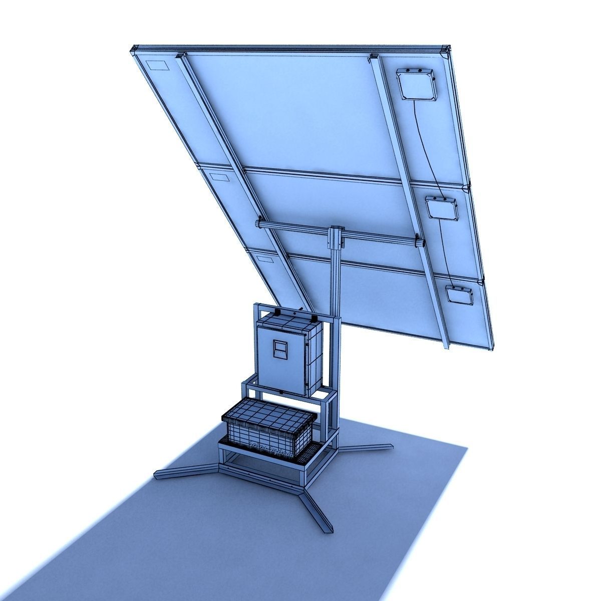Single Stand Solar Panel RIGED 3D Model rigged Single Stand Solar Panel RIGED 3D Model rigged