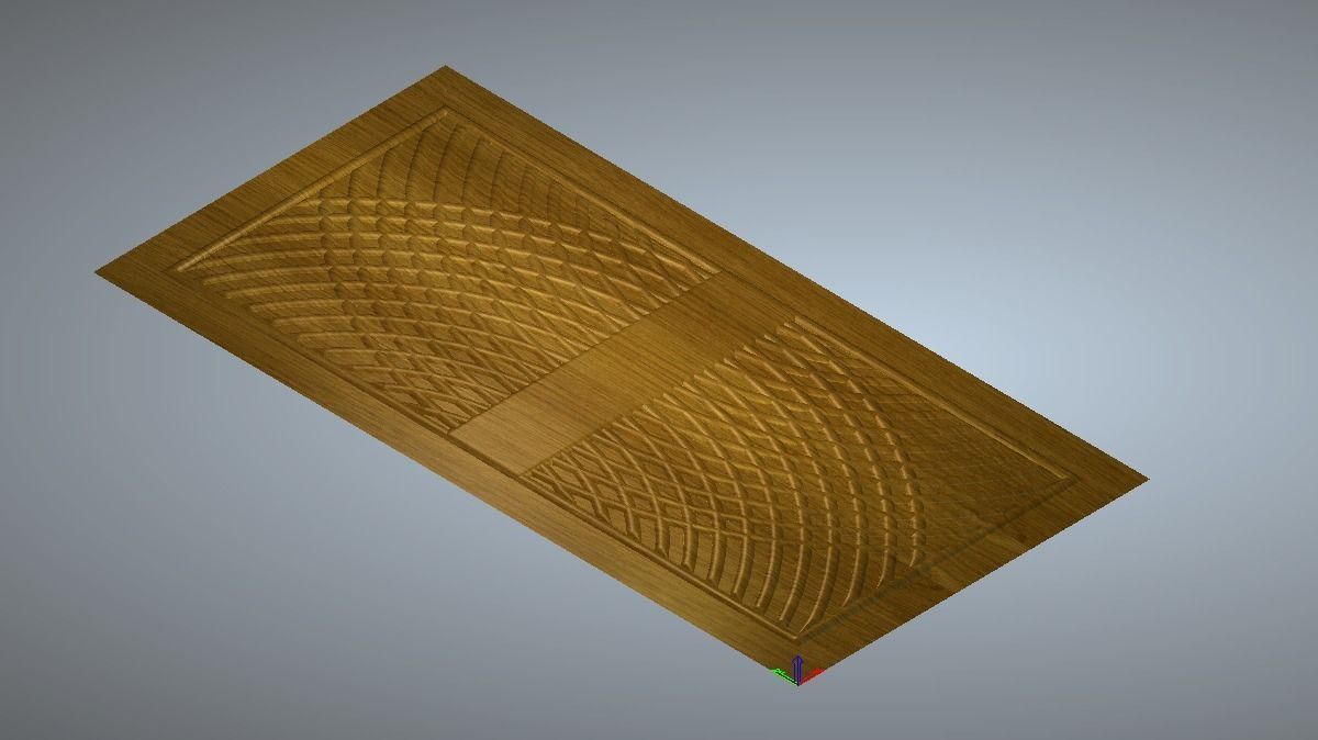 wooden 3d door design 3D print model_2