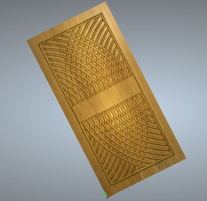 wooden 3d door design 3D print model_1