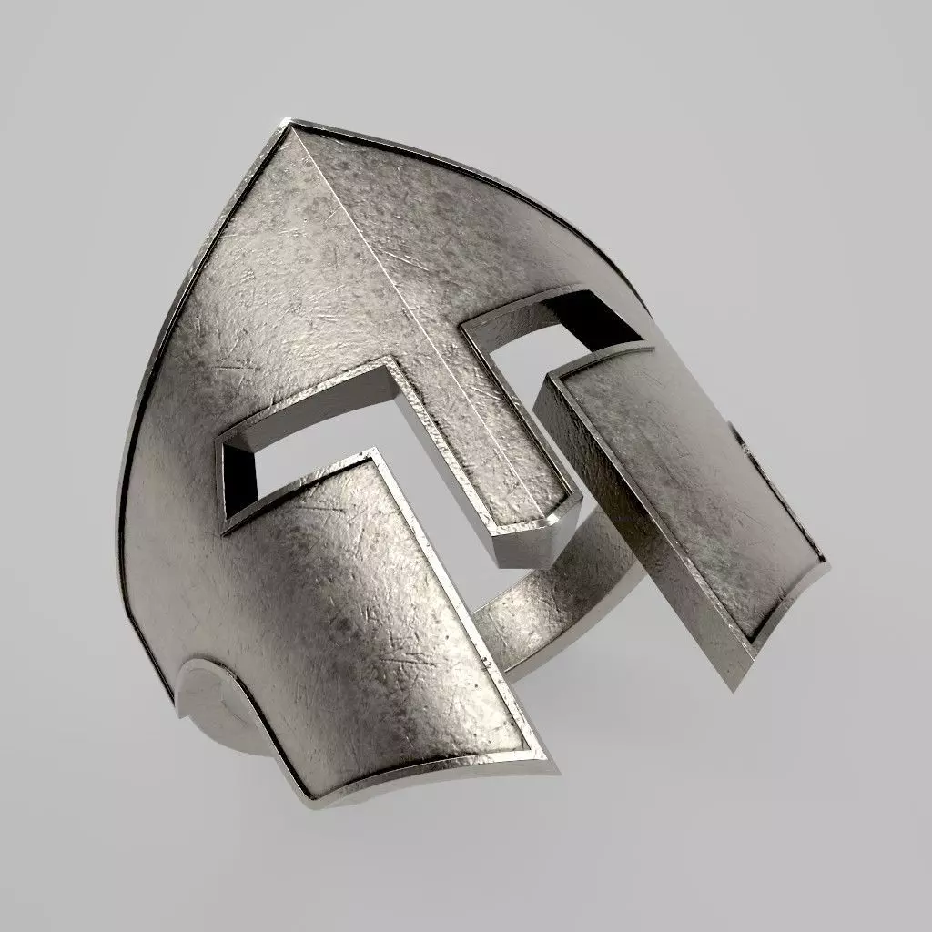 Spartan Helmet Ring 01 3D print model_0