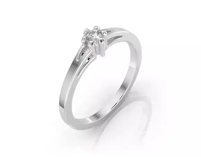 D-1926 solitaire diamond ring gold