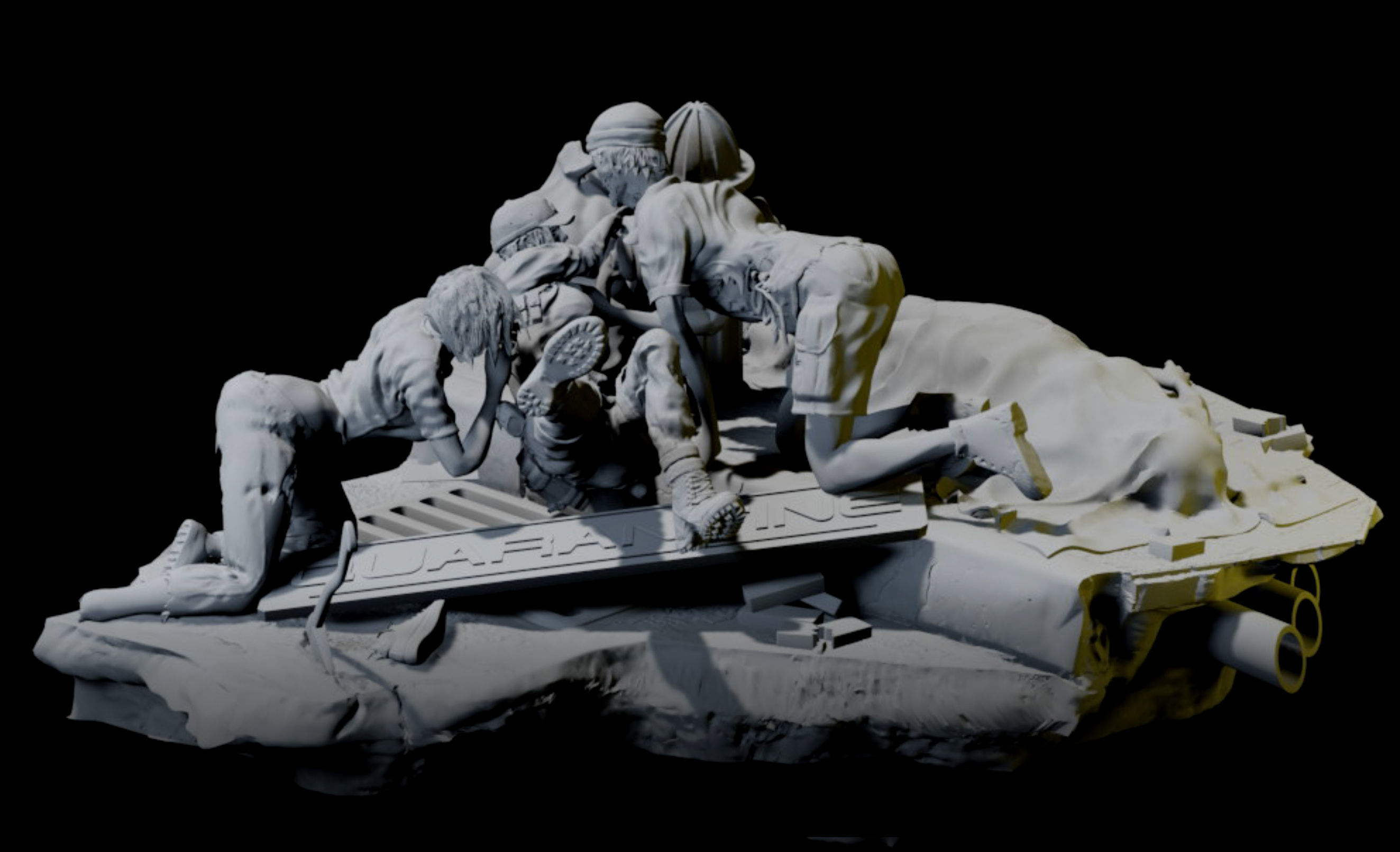 The invasion of zombies 3D print model_4