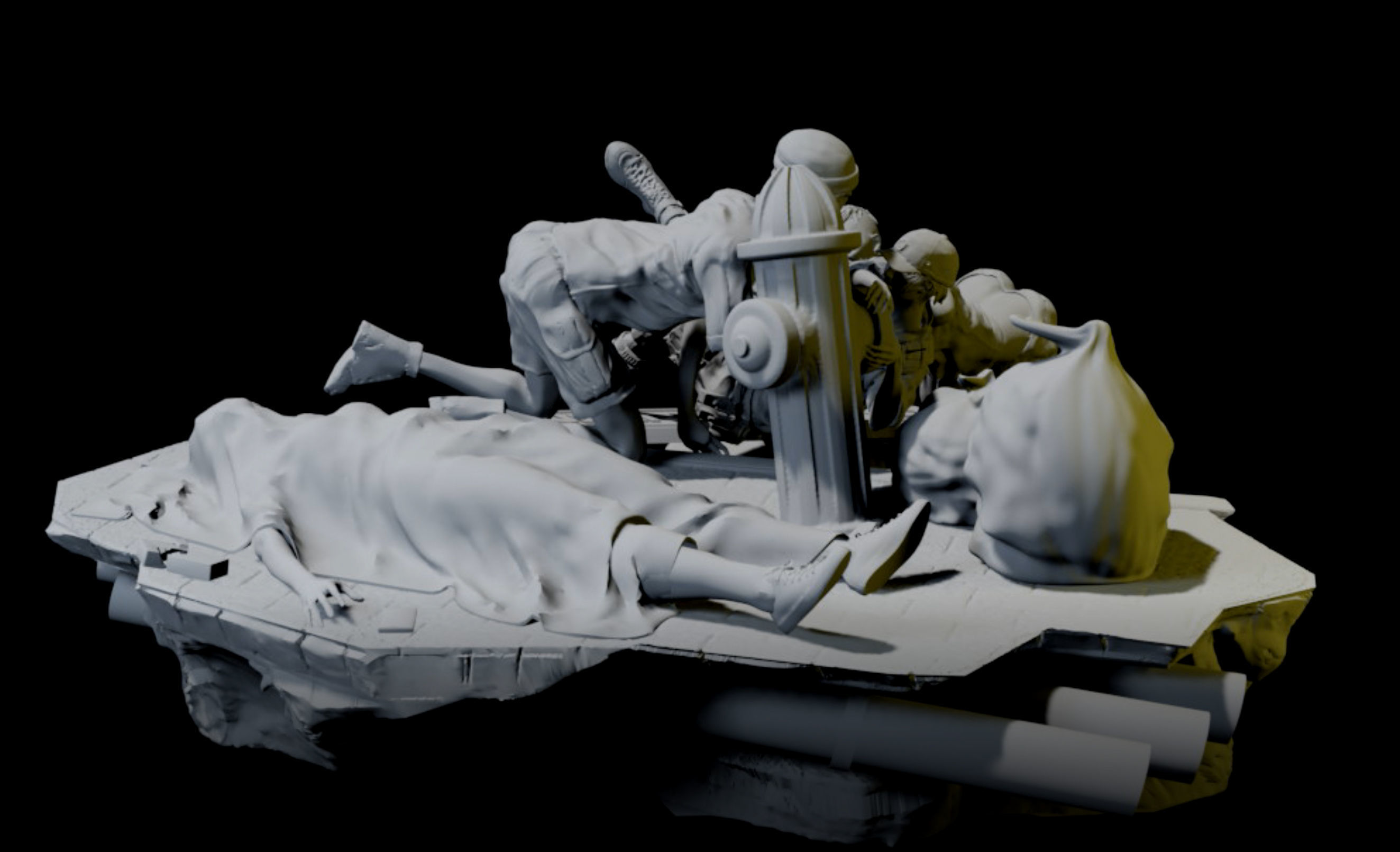 The invasion of zombies 3D print model_2