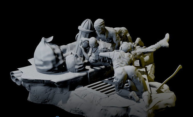 The invasion of zombies 3D print model