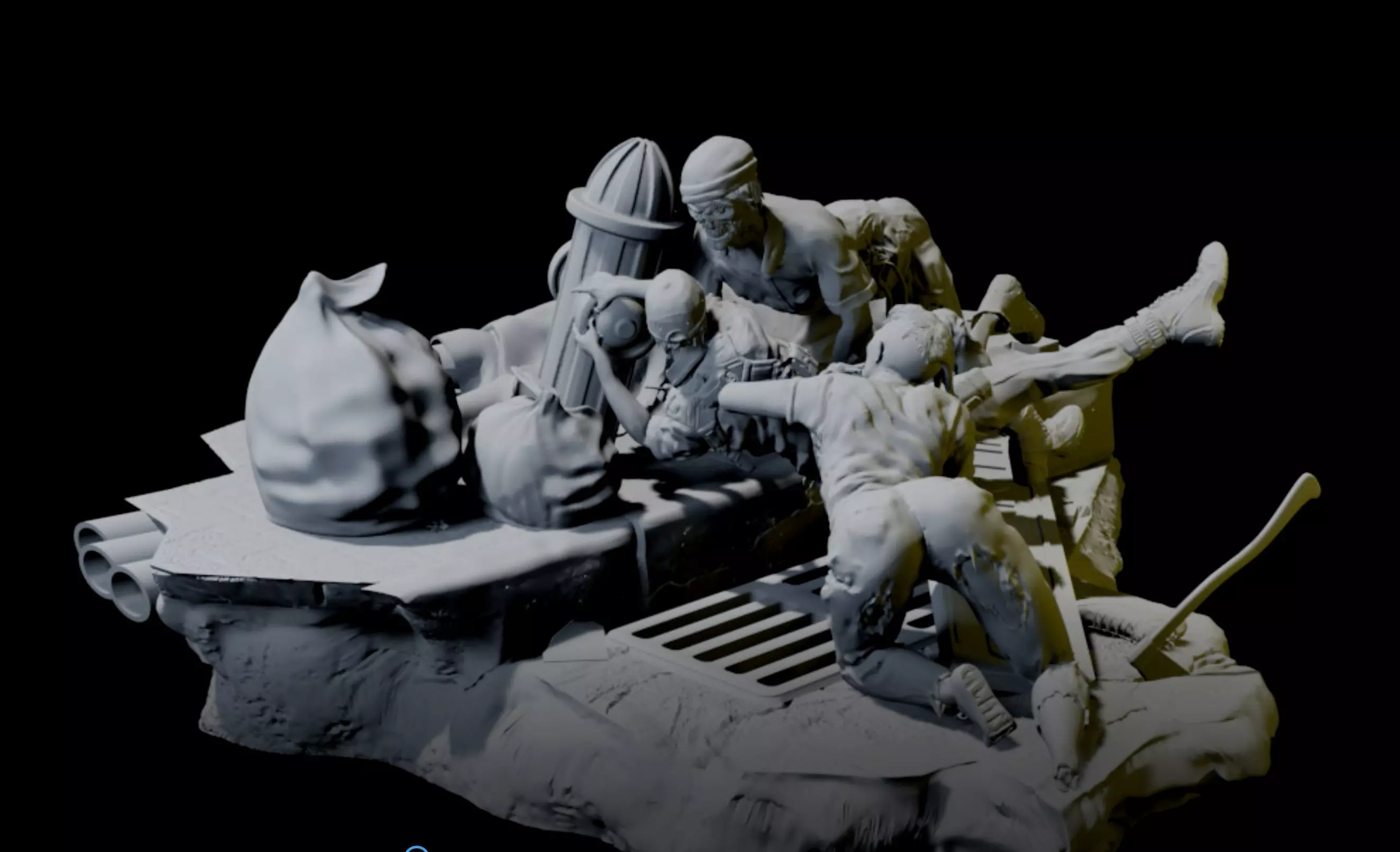 The invasion of zombies 3D print model_0