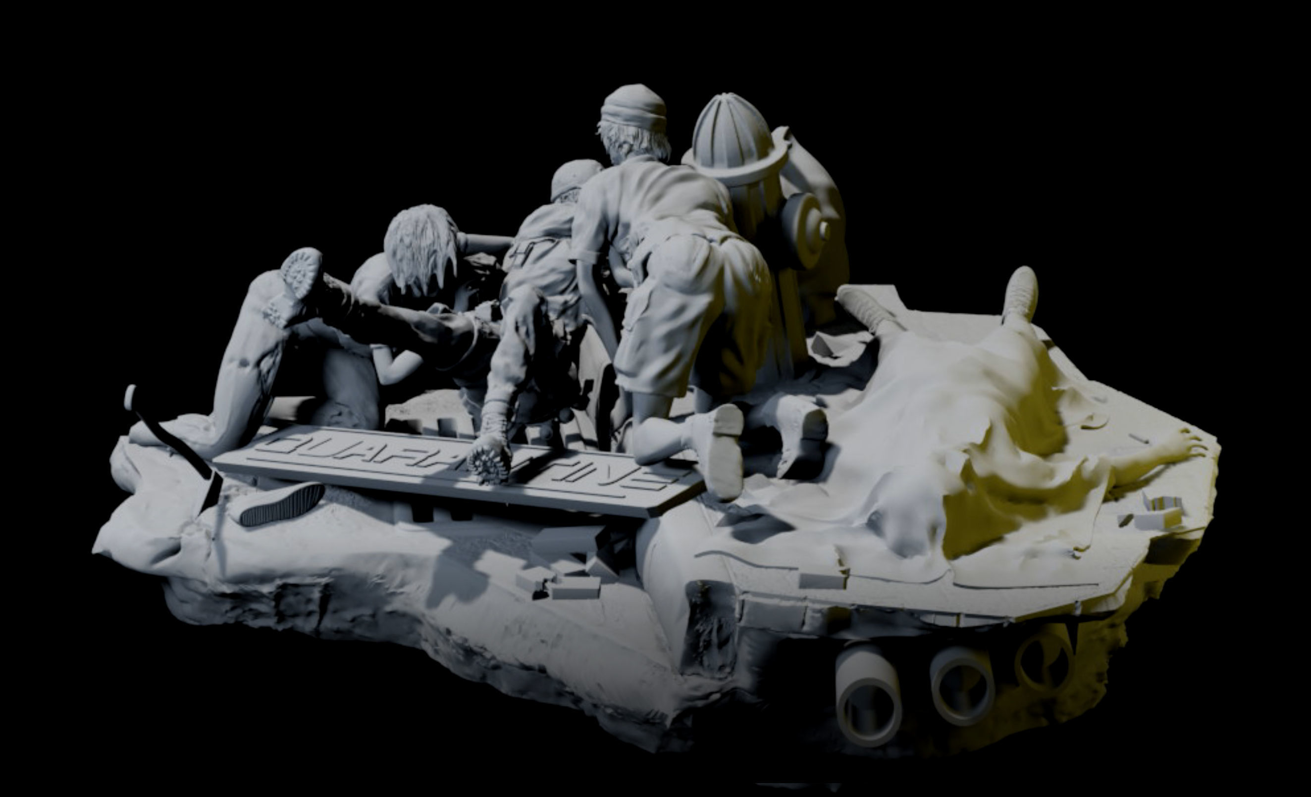 The invasion of zombies 3D print model_3